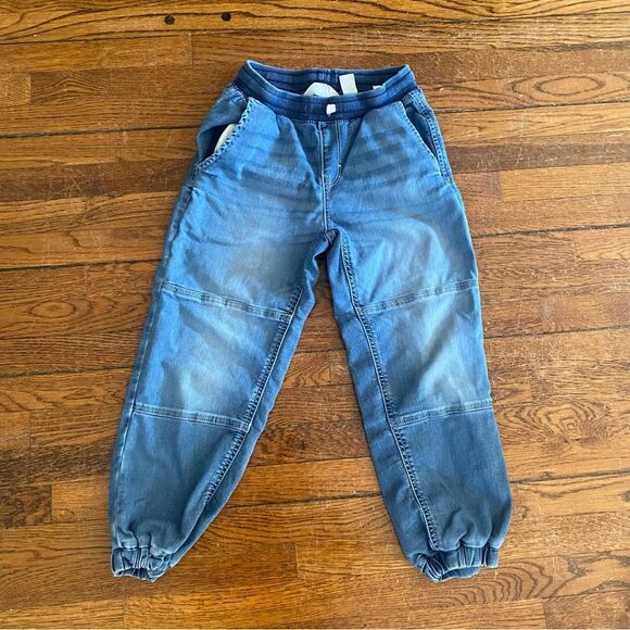 H&M kids Blue Denim Jogger Pants size 7 - Picture 1 of 7